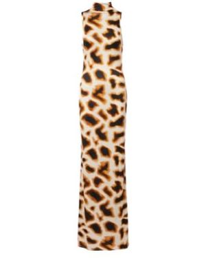 Christopher Esber Animal-Print Maxi Dress - Metallic