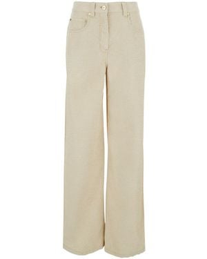 Brunello Cucinelli Wide-Leg Pants - Natural