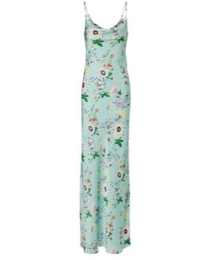 Rabanne Chain-Detail Floral Maxi Dress - Green