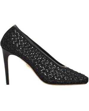 Ferragamo Ferragamo Macramé Court Shoes - Black
