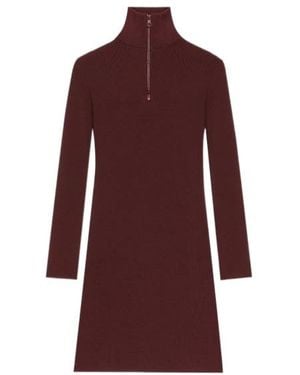 Courreges Courrèges Zipped Mockneck Dress - Red