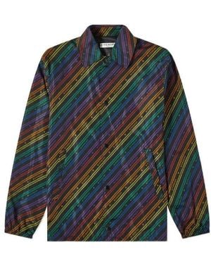Givenchy Chain-Print Buttoned Jacket - Blue