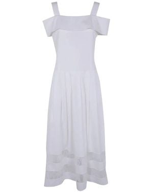 Blugirl Blumarine Shoulder Strap Dress - White