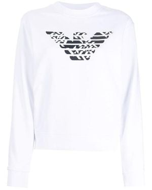 Emporio Armani Logo Printed T-Shirt - White