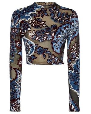 Etro Long Sleeve Tops - Blue