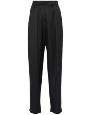 Magda Butrym High-Rise Wool Trousers - Black