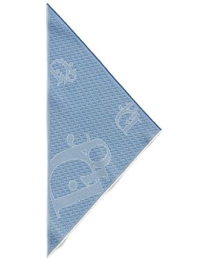 Dior Infini Triangle Scarf - Blue