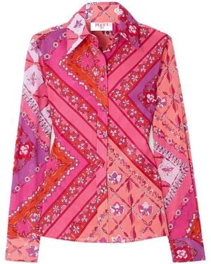 PUCCI Printed Cotton-Muslin Shirt - Pink