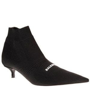 Balenciaga Knitted Ankle Boots - Black