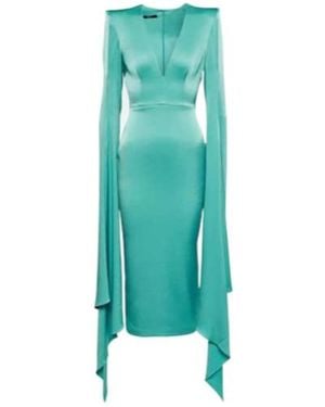 Alex Perry Crêpe Midi Dress - Green