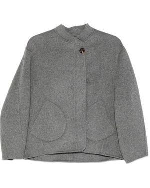 Soeur Single-Button Long-Sleeve Casual Jacket - Grey