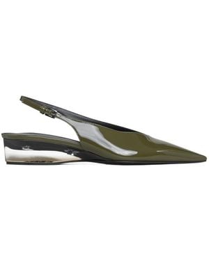 Alaïa Invisible Wedge Slingbacks - Green