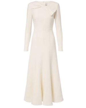 Roland Mouret Bow-Embellished Dress - White