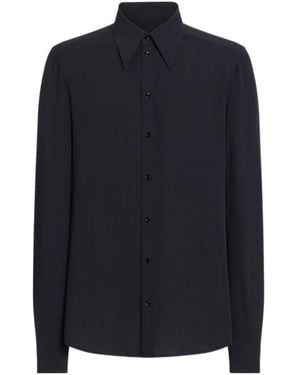 Dolce & Gabbana Collared Long-Sleeved Shirt - Blue