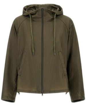 Herno Shiny Tech Crinkle Jacket<Br - Green