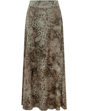 Ba&sh Ciria Printed Maxi Skirt - Natural