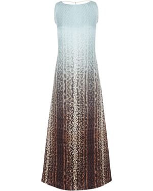 Fendi Gradient-Effect Sleeveless Maxi Dress - Brown