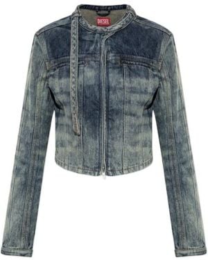 DIESEL Long-Sleeved Denim Jacket - Blue