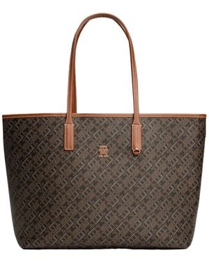 Tommy Hilfiger Printed Tote Bag - Brown