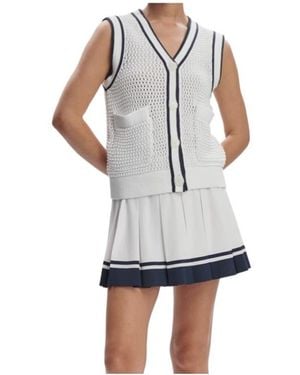 Varley Sleeveless Knitted Cardigan - White