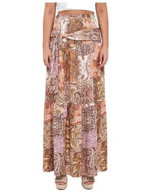 Liu Jo Printed Midi Skirt - Pink