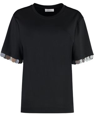 Rabanne Sequin-Detail T-Shirt - Black