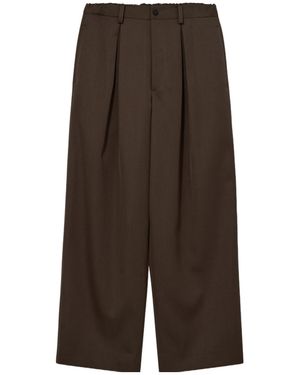 Ssstein Wool Casual Trousers - Brown