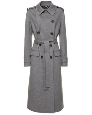 Stella McCartney Double-Breasted Long-Sleeved Coat - Gray