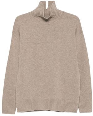 Seventy High-Neck Knit Sweater - Natural