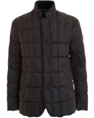 Armani Collezioni Quilted Cushioned Down Jacket - Black