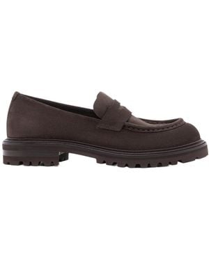 Giorgio Armani Lug Sole Loafers - Brown