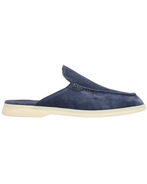 Loro Piana Babouche Walk Love Shoes - Blue