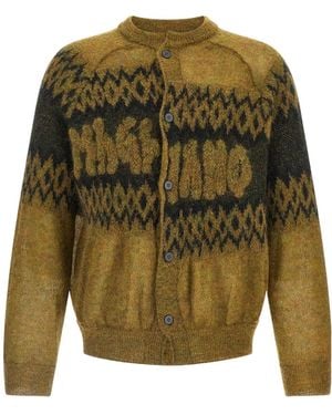 Magliano Logo Intarsia Cardigan - Green