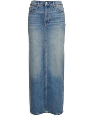 Reformation Daria Ultra High Rise Denim Maxi Skirt - Blue