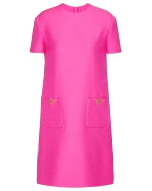 Valentino Crepe Couture Short Dress - Pink