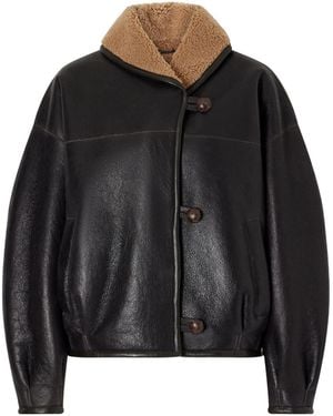 Isabel Marant Grain Lambskin Coat - Black