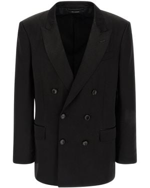 Tom Ford Double Breasted Blazer - Black