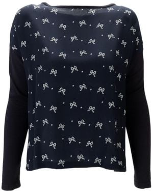 Weekend by Maxmara Round-Neck Long-Sleeved Pullover - Blue