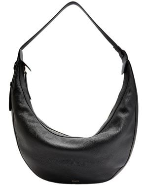 KHAITE Augustina Grained Leather Shoulder Bag - Black