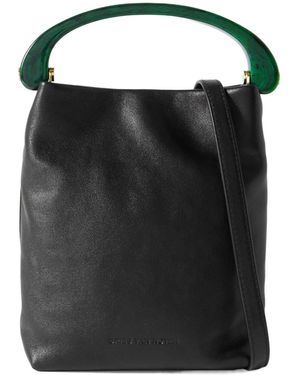 Dries Van Noten Micro Leather Tote Bag - Black
