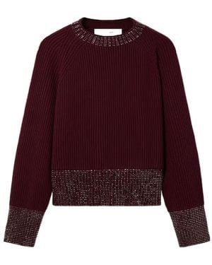 Golden Goose Embellished-Neck Jumper - Purple