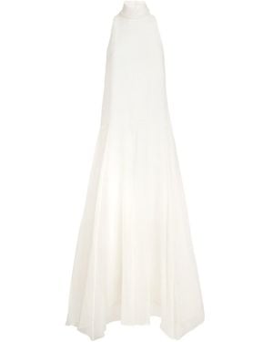 Brunello Cucinelli Silk Maxi Dress - White