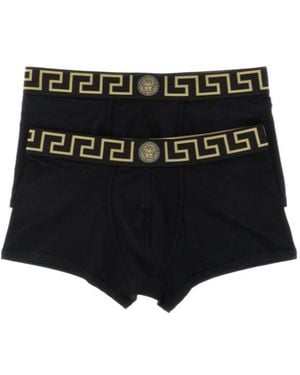 Versace Two-Pack Boxer Briefs - Black