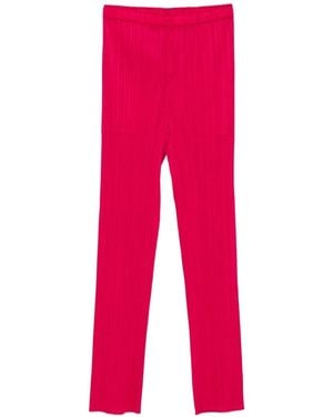 Pleats Please Issey Miyake New Colourful Basics 4 Trousers - Red