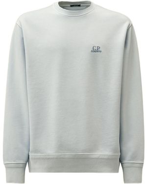 C.P. Company Logo-Embroidered Sweatshirt - Grey