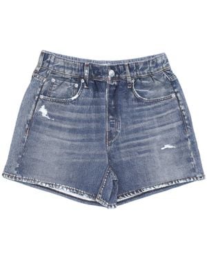 Rag & Bone Distressed Denim Shorts - Blue