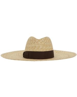 Borsalino Wide-Brim Straw Hat - Multicolour