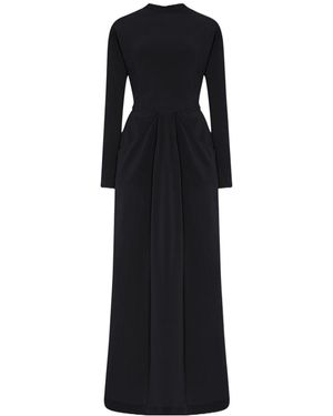 The Row Draped-Detail Maxi Dress - Black