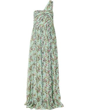 Ulla Johnson Aureline One Shoulder Silk Dress - Green