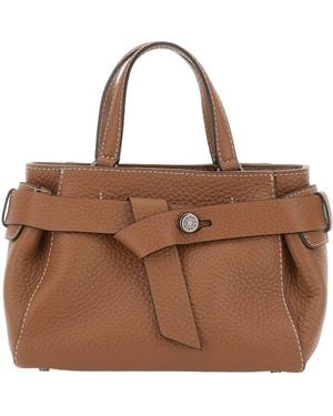 Gianni Chiarini Miranda Knotted-Leather Tote Bag - Brown